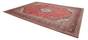 Tappeto Ardakan Medaglione Floreale Rosso Blu Scuro 303x405 Cm