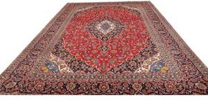 Tappeto Ardakan Medaglione Floreale Rosso Blu Scuro 303x405 Cm