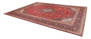 Tappeto Ardakan Medaglione Floreale Rosso Blu Scuro 293x400 Cm