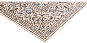 Tappeto Kashan Medaglione Floreale Avorio Blu 195x292 Cm