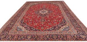 Tappeto Ardakan Medaglione Floreale Rosso Blu Scuro 300x405 Cm
