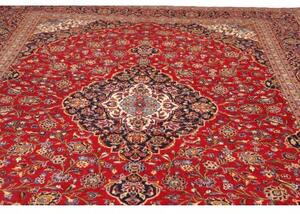 Tappeto Ardakan Medaglione Floreale Rosso Blu Scuro 293x400 Cm