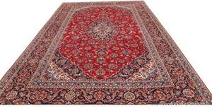 Tappeto Ardakan Medaglione Floreale Rosso Blu Scuro 260x378 Cm