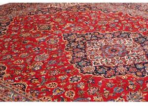 Tappeto Ardakan Medaglione Floreale Rosso Blu Scuro 310x408 Cm