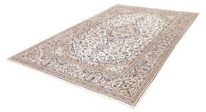 Tappeto Kashan Medaglione Floreale Avorio Blu 195x292 Cm