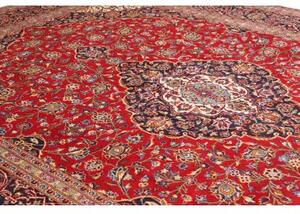 Tappeto Ardakan Medaglione Floreale Rosso Blu Scuro 293x400 Cm