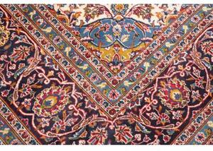 Tappeto Ardakan Medaglione Floreale Rosso Blu Scuro 303x405 Cm