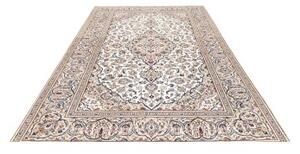Tappeto Kashan Medaglione Floreale Avorio Blu 195x292 Cm