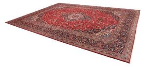 Tappeto Ardakan Medaglione Floreale Rosso Blu Scuro 310x408 Cm