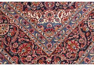 Tappeto Ardakan Medaglione Floreale Rosso Blu Scuro 260x378 Cm