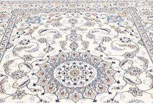 Tappeto Nain Kashmar Medaglione Floreale Avorio Blu 196x300 Cm