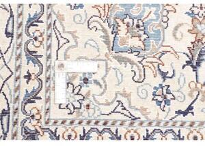 Tappeto Nain Kashmar Medaglione Floreale Blu Avorio 150x210 Cm