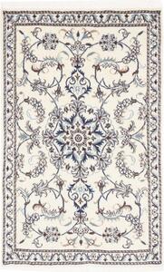 Tappeto Nain Kashmar Medaglione Floreale Avorio Blu 85x138 Cm
