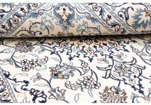 Tappeto Nain Kashmar Medaglione Floreale Avorio Blu 142x203 Cm