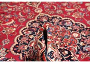 Tappeto Mashad Medaglione Floreale Rosso Blu Scuro 240x332 Cm