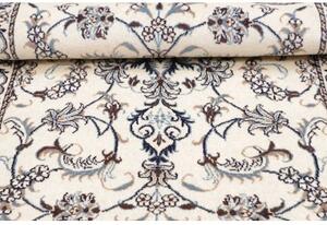 Tappeto Nain Kashmar Medaglione Floreale Avorio Blu 85x138 Cm
