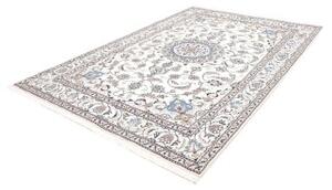 Tappeto Nain Kashmar Medaglione Floreale Avorio Blu 200x292 Cm
