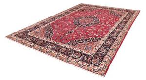 Tappeto Mashad Medaglione Floreale Rosso Blu Scuro 240x332 Cm