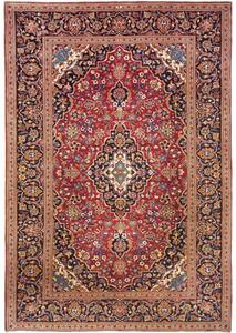 Tappeto Ardakan Medaglione Floreale Rosso Blu Scuro 203x300 Cm