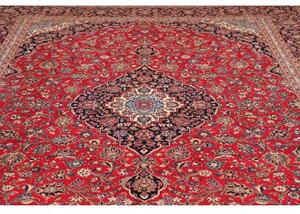 Tappeto Ardakan Medaglione Floreale Rosso Blu Scuro 300x410 Cm