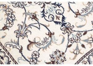 Tappeto Nain Kashmar Medaglione Floreale Avorio Blu 85x138 Cm