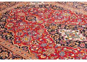 Tappeto Ardakan Medaglione Floreale Rosso Blu Scuro 203x300 Cm