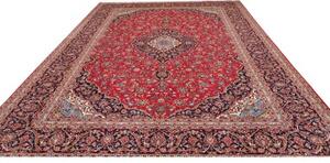 Tappeto Ardakan Medaglione Floreale Rosso Blu Scuro 300x410 Cm