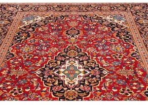 Tappeto Ardakan Medaglione Floreale Rosso Blu Scuro 203x300 Cm