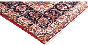 Tappeto Mashad Medaglione Floreale Rosso Blu Scuro 240x332 Cm