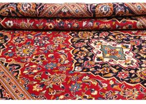 Tappeto Ardakan Medaglione Floreale Rosso Blu Scuro 203x300 Cm