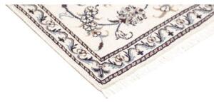 Tappeto Nain Kashmar Medaglione Floreale Avorio Blu 85x138 Cm