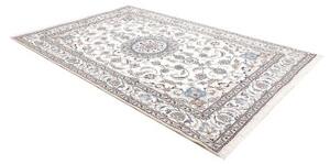 Tappeto Nain Kashmar Medaglione Floreale Avorio Blu 200x292 Cm