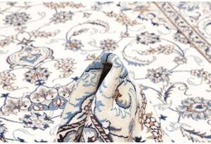 Tappeto Nain Kashmar Medaglione Floreale Avorio Blu 200x292 Cm