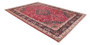 Tappeto Mashad Medaglione Floreale Rosso Blu Scuro 240x332 Cm