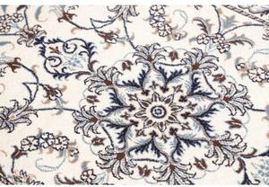 Tappeto Nain Kashmar Medaglione Floreale Avorio Blu 85x138 Cm