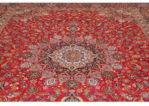Tappeto Ardakan Medaglione Floreale Rosso Blu Scuro 288x410 Cm
