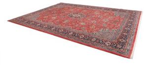 Tappeto Sarough Medaglione Floreale Rosso Mattone Blu Scuro 302x403 Cm