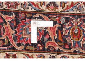Tappeto Mashad Medaglione Floreale Rosso Blu Scuro 193x300 Cm