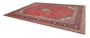 Tappeto Ardakan Medaglione Floreale Rosso Blu Scuro 298x400 Cm