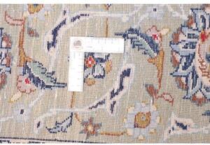 Tappeto Kashan Medaglione Floreale Verde Chiaro Beige 204x310 Cm