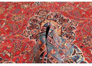 Tappeto Sarough Medaglione Floreale Rosso Mattone Blu Scuro 302x403 Cm