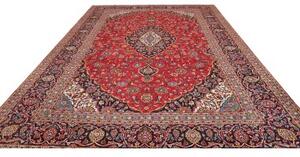 Tappeto Ardakan Medaglione Floreale Rosso Blu Scuro 298x400 Cm