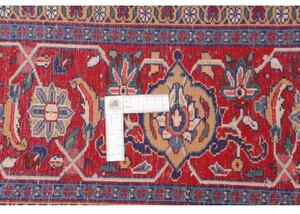 Tappeto Sarough Medaglione Floreale Blu Scuro Rosso Mattone 212x308 Cm