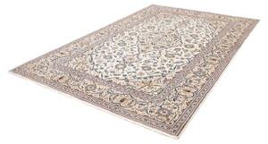 Tappeto Kashan Medaglione Floreale Avorio Blu 196x295 Cm