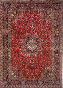 Tappeto Ardakan Medaglione Floreale Rosso Blu Scuro 288x410 Cm