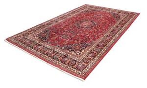 Tappeto Mashad Medaglione Floreale Rosso Blu Scuro 193x300 Cm