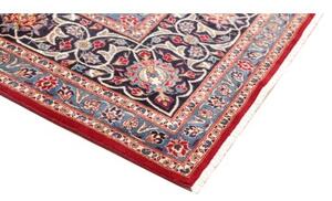 Tappeto Mashad Medaglione Floreale Rosso Blu Scuro 290x380 Cm