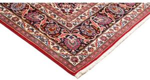Tappeto Mashad Medaglione Floreale Rosso Blu Scuro 193x300 Cm