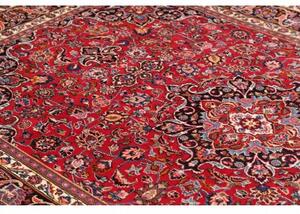 Tappeto Mashad Medaglione Floreale Rosso Blu Scuro 193x300 Cm