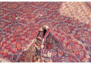 Tappeto Sarough Medaglione Floreale Blu Scuro Rosso Mattone 212x308 Cm